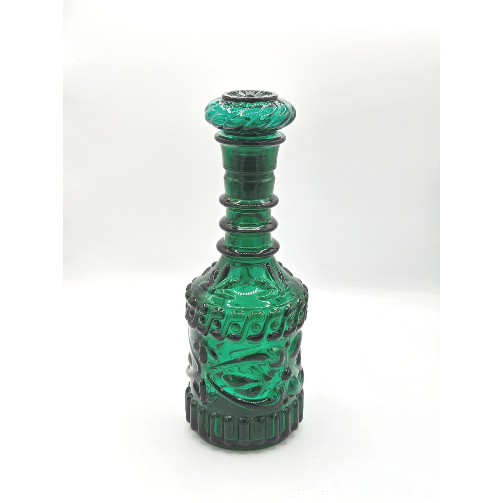Vintage Imperial Glass Company Green "Provincial/Grape" Decanter